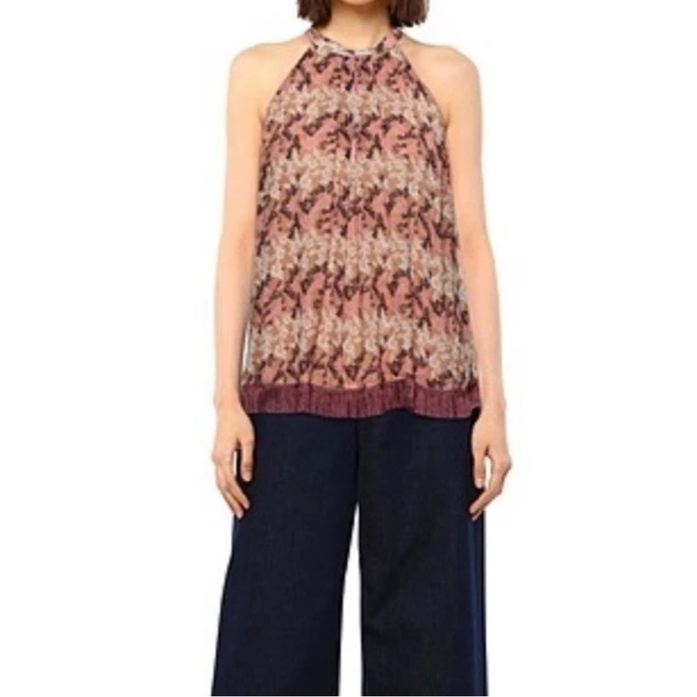 Pinko Women’s Thin LightWeight Lined Top With Fringe And Bow‎ Size 6